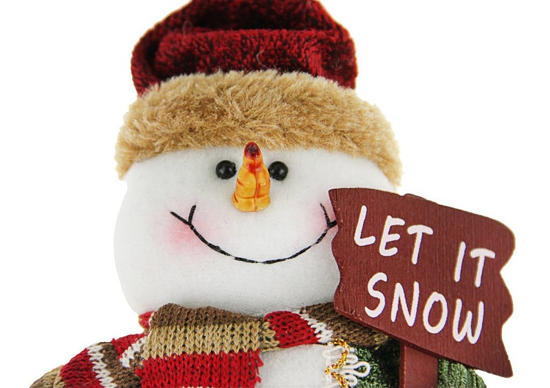 Greenery Christmas Snowman Plush Stuffed Toy Standing Collectible Figurines Stacking Figure Toy Xmas Home Indoor Table Display Ornament Party Decoration Costume - Image 4